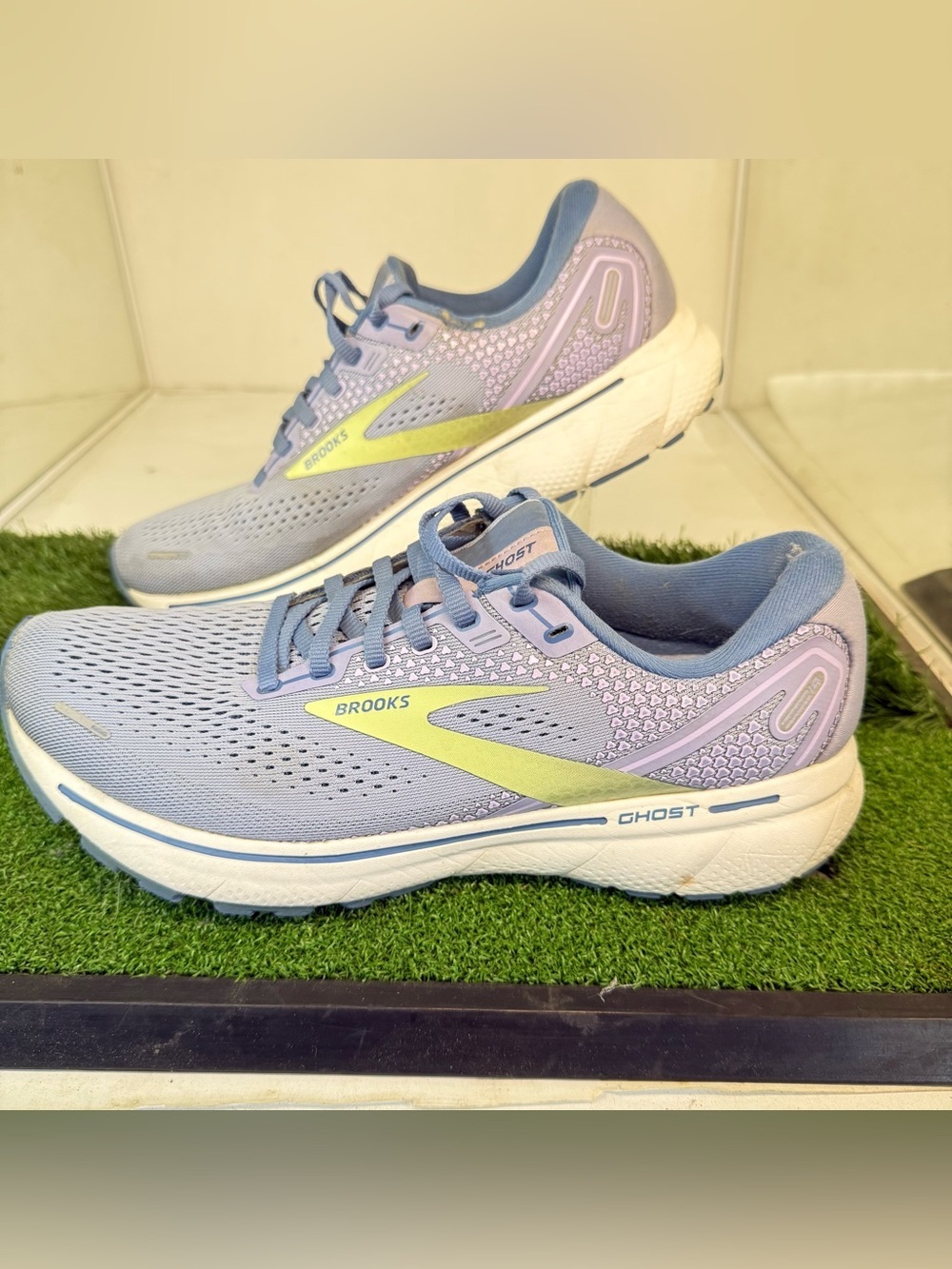 Brooks Womens Ghost 14 1203561B544 Purple Green Running Shoes Sneakers